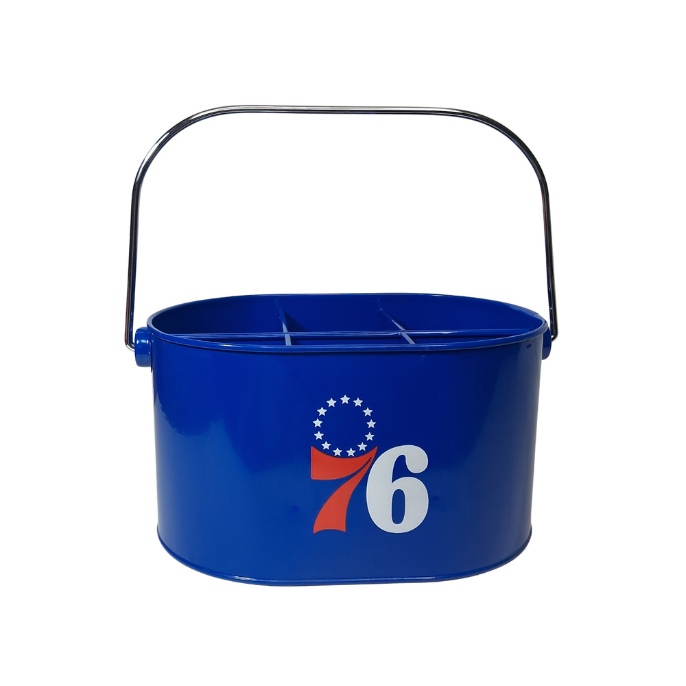 Philadelphia 76ers Coors Light Metal Caddy Bucket Organizer With Carry Handle